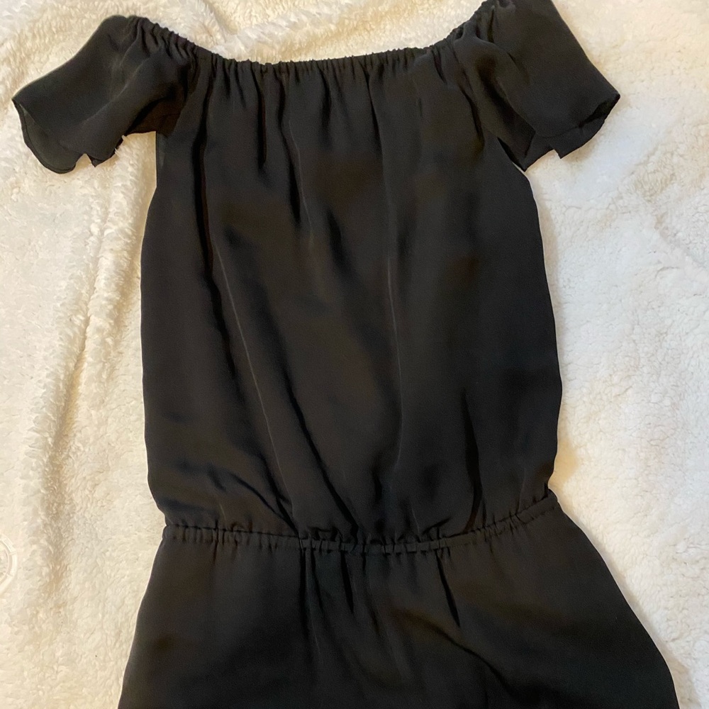 Off the Shoulder Black Romper